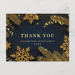 Postale Carte de vacances Noël Pine Corporate Merci