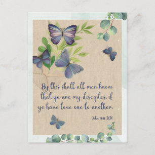 Postale Carte de verset biblique Jean 13:35 KJV - Carte po