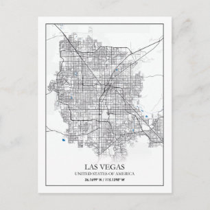 Postale Carte de ville de Las Vegas Nevada USA Voyages Vil