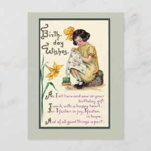 Postale Carte de vinrage Anniversaire Démodé Wives