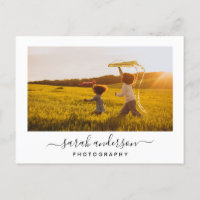 Carte de visite photo de script moderne