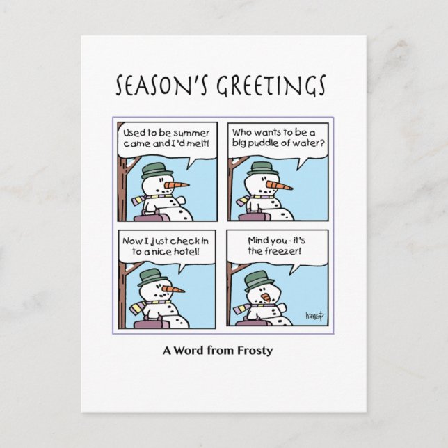 Postale Carte de voeux A Snowman Talks (Devant)