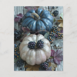 Postale carte de voeux automne citrouille élégant