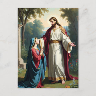 Postale Carte de vœux biblique Noli Me Tangere