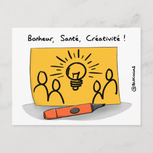 Postale Carte de voeux "Créativité"
