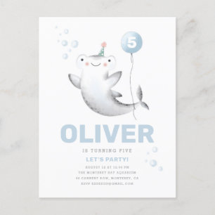 Postale Carte de vœux d'anniversaire Baby Shark Balloon po