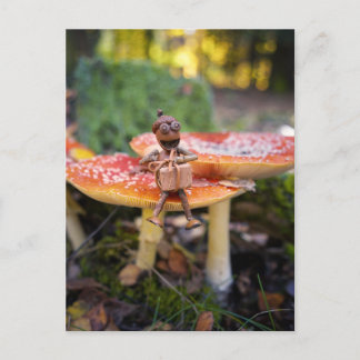 Postale Carte de vœux d'anniversaire de l'elfe du gland he