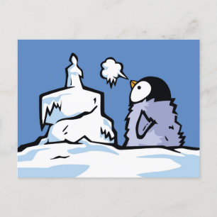 Postale Carte de vœux d'anniversaire de poussin de pingoui