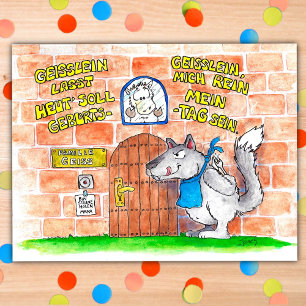 Postale Carte de vœux d'anniversaire Geisslein par Nicole