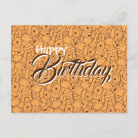 carte de vœux d'anniversaire Wenny l'ours
