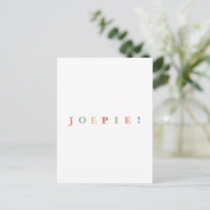 Postale Carte de vœux de félicitations Youpi