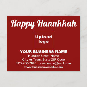Postale Carte de vœux de Hanoucca d'affaires sur fond roug