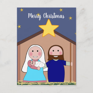 Postale Carte de vœux de la Nativité