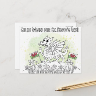 Postale Carte de vœux de la Saint-David