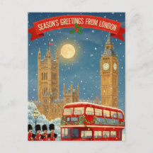 Carte de vœux de Noël à Londres