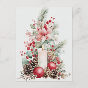 Postale Carte de vœux de Noël festive et élégante
