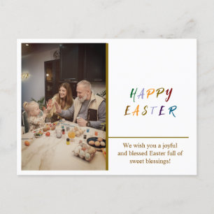 Postale Carte de voeux de Pâques personnalisée - Ajouter v