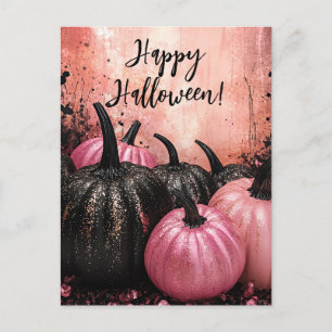 Postale Carte de voeux de Parties scintillant Citrouille H