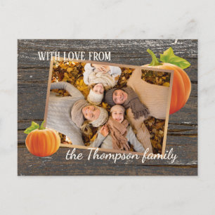 Postale Carte de vœux de Thanksgiving personnalisée avec a