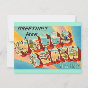 Postale Carte de vœux de Wells Beach Maine