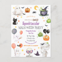 Carte de vœux d'Halloween pour enfants mignons