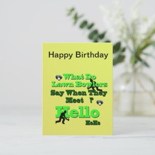 Postale Carte de vœux drôle pour la fête d'anniversaire de
