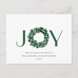 Postale Carte de vœux festive baie de houx Noël Fête