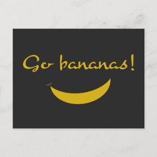 Postale Carte de voeux Go Bananas