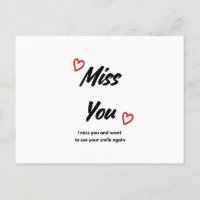 Carte de voeux Miss You