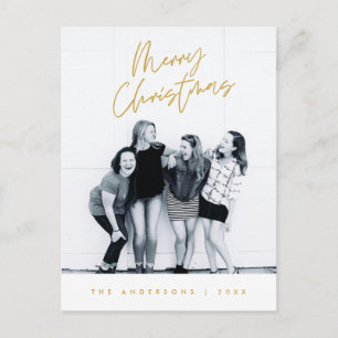 Postale Carte de vœux moderne, Joyeux Noël Photo de famill