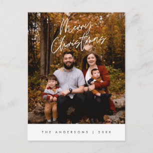 Postale Carte de vœux moderne, Joyeux Noël Photo de famill