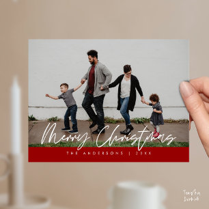 Postale Carte de vœux moderne, photo de famille pour un jo