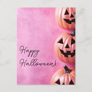 Postale Carte de voeux parties scintillant Citrouilles Hal