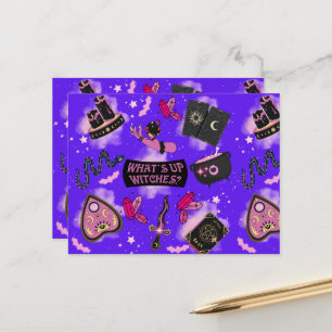 Postale Carte de voeux Pastel Witch - Kawaii Witchcore