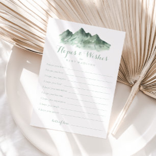 Postale Carte de vœux pour baby shower Mountain Country