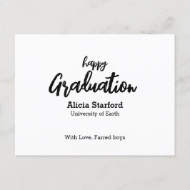 Postale Carte de voeux pour la remise des diplômes