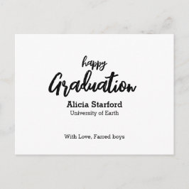 Postale Carte de voeux pour la remise des diplômes