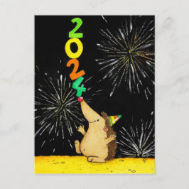 Postale Carte de vœux pour le Nouvel An 2024