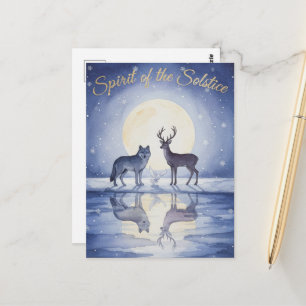 Postale Carte de vœux pour le solstice d'hiver