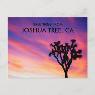 Postale Carte de vœux silhouette coucher de soleil ciel ro
