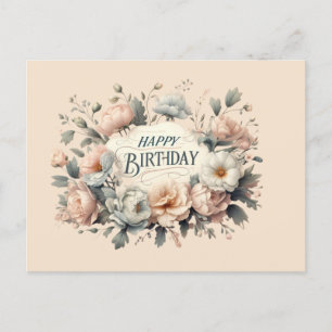 Postale Carte de vœux vibrante pour un anniversaire avec d