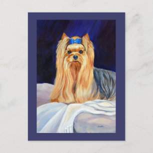 Postale Carte de voeux Yorkshire Terrier