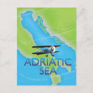 Postale Carte de vol de la mer Adriatique