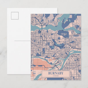 Postale Carte de voyage de Burnaby Canada venteuse