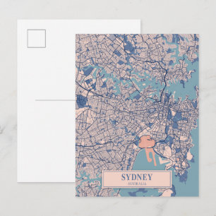 Postale Carte de voyage de la ville venteuse de Sydney Aus