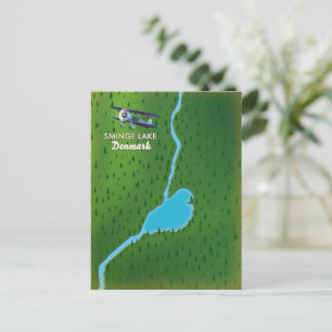Postale Carte de voyage de Sminge Lake Danemark