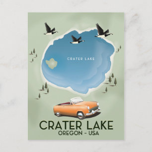 Postale Carte de voyage du lac Crater en Oregon