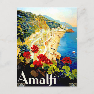 Postale Carte de voyage vintage Amalfi Italie Europe