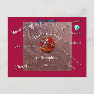 Postale Carte de zodiaque de caractéristiques de