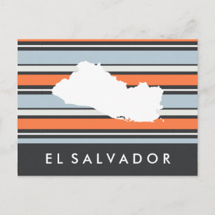Postale Carte d'El Salvador : Rayures Modernes